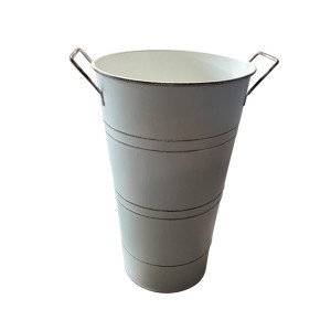 White Galvanized Bucket