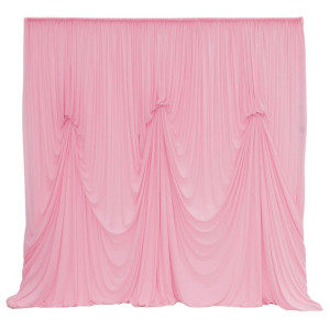 a pink backdrop on a white background