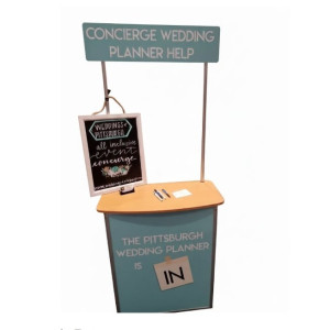 a sign that is on top of a table