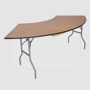Serpentine curved table rental configured as S curve and tea party dining setup in Pittsburgh PA for weddings, buffets, cookie tables, and luxury events, Event Rentals of Pittsburgh
