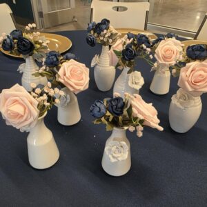 Small Assorted White Bud Vases