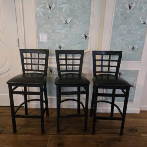 Black Lattice Bar Chair